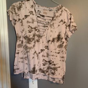 Tie dye low cut shirt